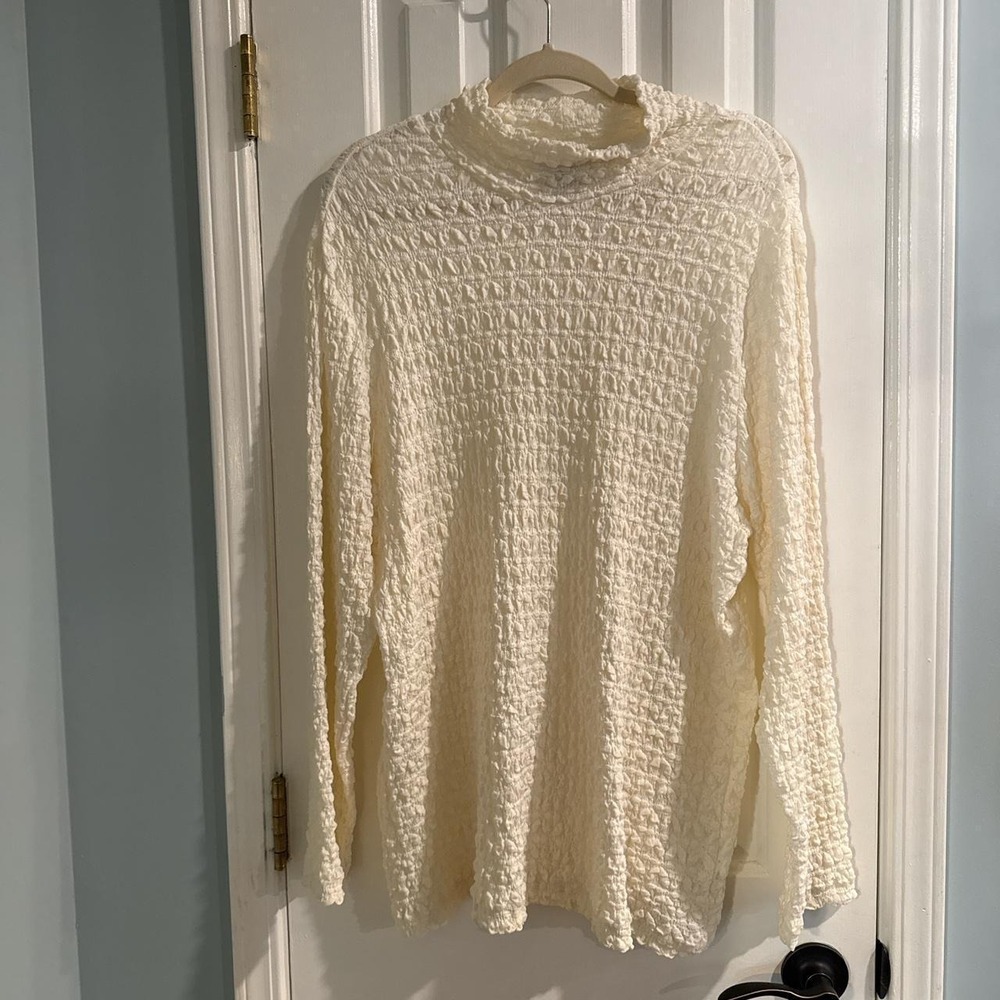Cream Sanctuary mock neck long sleeve this tunic #preppy Size 2X